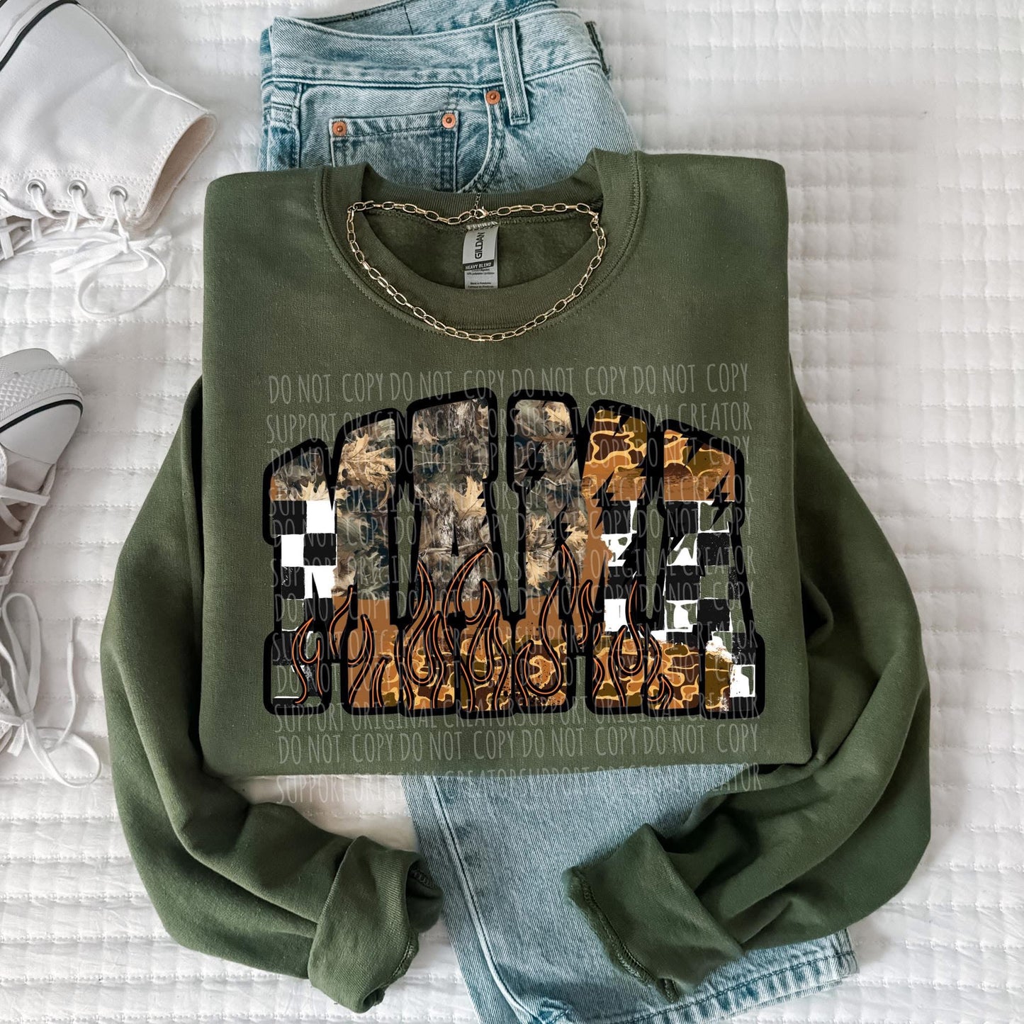 Mama cheetah, camo checkered