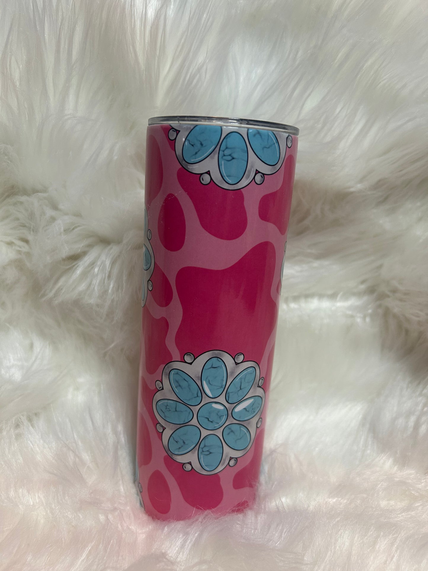 Pink cow and turquoise