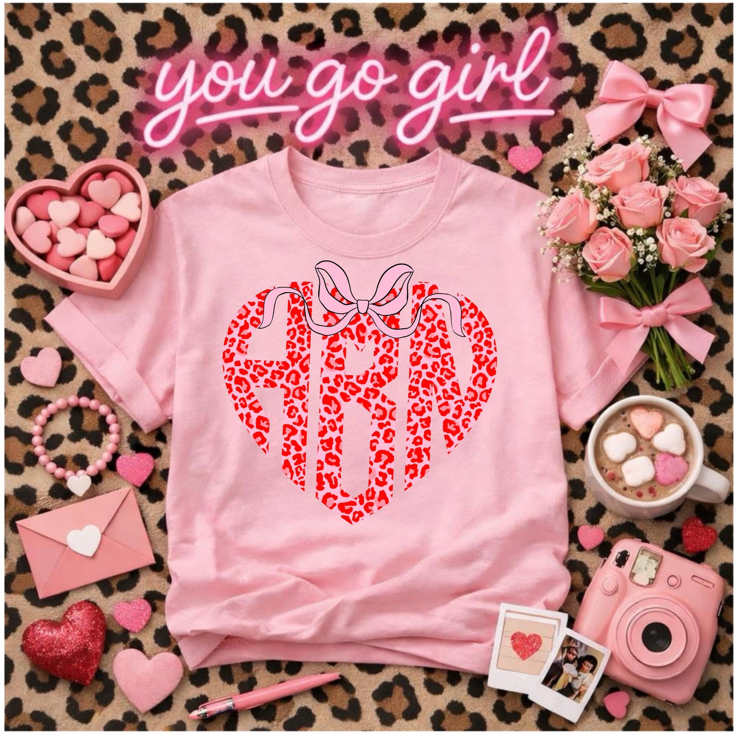 Custom monogram valentine