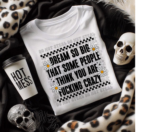 Dream so big people think you’re fucking crazy.