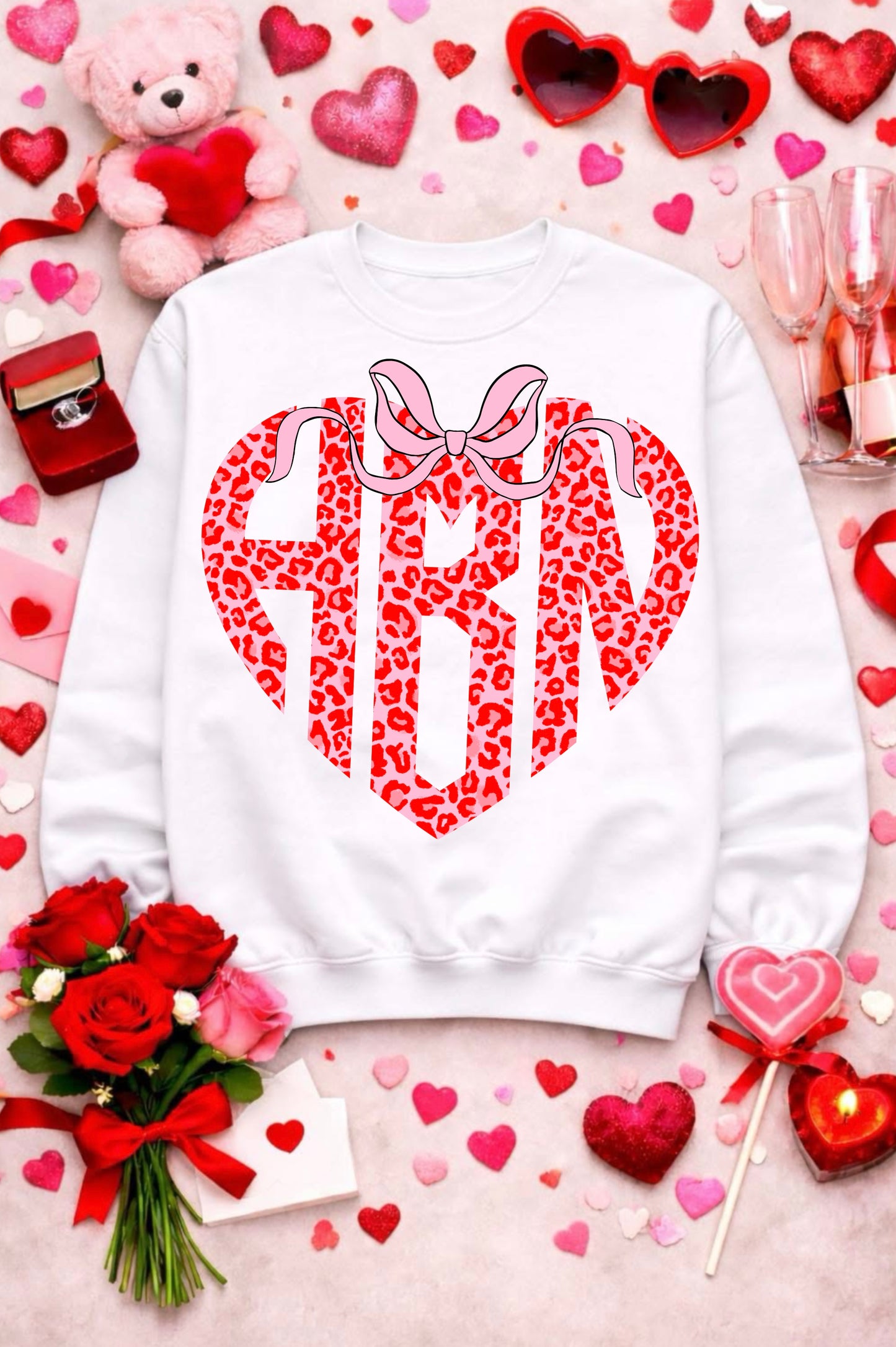 Custom monogram valentine